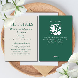Elegant Modern Invitation Insert Wedding Details シーズンカード