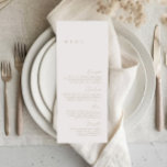 Elegant Modern Ivory & Beige Wedding メニュー<br><div class="desc">Design features an handwritten font and modern minimalist design. Designed to coordinate with for the «SERENA» Wedding Invitation Collection. To change details, click «Personalize». To move the text or change the size, font, or color, click «Click to customize further» It. View the collection link on this page to see all...</div>