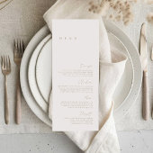 Elegant Modern Ivory & Beige Wedding メニュー