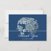 Elegant Modern Light Blue Floral Cluster Thank You サンキューカード (正面)