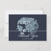 Elegant Modern Light Blue Floral Cluster Thank You サンキューカード (正面)