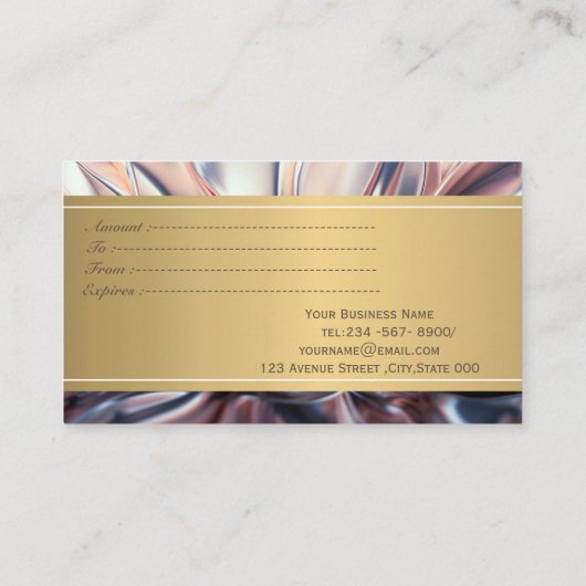Elegant Modern Luxury Gold Confetti Abstract 割引カード (裏面)