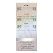 Elegant modern luxury pearl holographic menu card ラックカード (裏面)