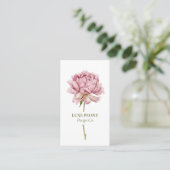 Elegant Modern Luxury Peony Watercolor Floral 名刺 (スタンド正面)