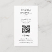 Elegant Modern Luxury Peony Watercolor Floral 名刺 (裏面)