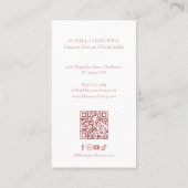 Elegant Modern Luxury Wildflower Botanical Floral 名刺 (裏面)