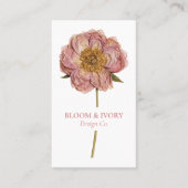 Elegant Modern Luxury Wildflower Botanical Floral 名刺 (正面)