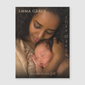 Elegant Modern Magnetic Birth Announcement  (正面)