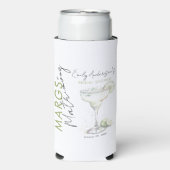 Elegant Modern Margs and Matrimony Bridal Shower スリム缶クーラー (Seltzer正面)