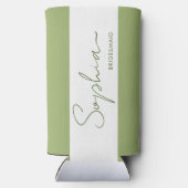 Elegant Modern Margs and Matrimony Bridal Shower スリム缶クーラー (裏面)