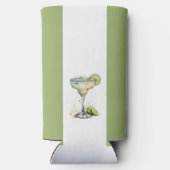 Elegant Modern Margs and Matrimony Bridal Shower スリム缶クーラー (裏面)