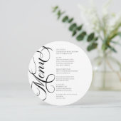 Elegant modern Menu Black and White メニュー (スタンド正面)