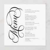 Elegant modern Menu Black and White メニュー (正面)