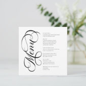 Elegant modern Menu Black and White メニュー (スタンド正面)