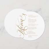 Elegant modern Menu White and Gold メニュー (正面/裏面)