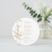 Elegant modern Menu White and Gold メニュー (スタンド正面)