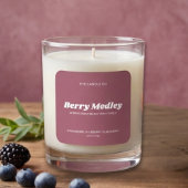 Elegant Modern Minimal Blush Pink Candle スクエアシール