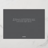 Elegant Modern Minimal Christmas | Modern Family 箔シーズンカード (裏面)