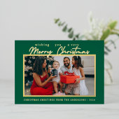 Elegant Modern Minimal Christmas | Modern Family 箔シーズンカード (立ち正面)