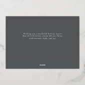 Elegant Modern Minimal Christmas | Modern Family 箔シーズンカード (裏面)