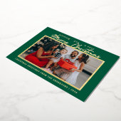 Elegant Modern Minimal Christmas | Modern Family 箔シーズンカード (回転した状態)