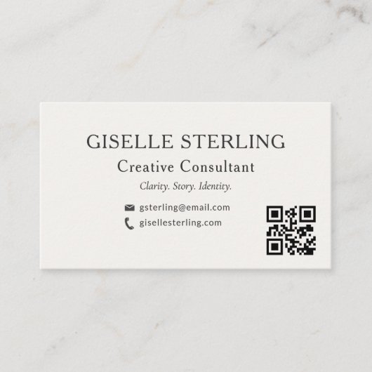 Elegant Modern Minimal Professional Photo 名刺 (正面)