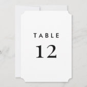 Elegant Modern Minimal Wedding Table Number Cards (裏面)