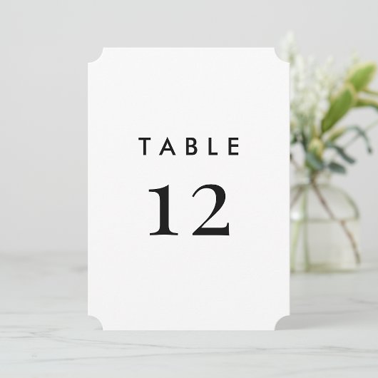 Elegant Modern Minimal Wedding Table Number Cards