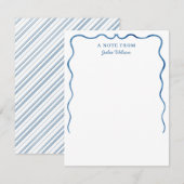 Elegant Modern Minimalist Chic Personal Stationary ノートカード (正面/裏面)