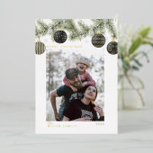 Elegant Modern Minimalist Christmas 箔シーズンカード (立ち正面)