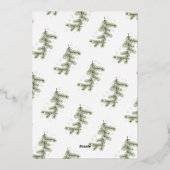 Elegant Modern Minimalist Christmas 箔シーズンカード (裏面)