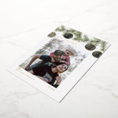 Elegant Modern Minimalist Christmas 箔シーズンカード (回転した状態)