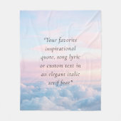 Elegant Modern Minimalist Custom Quote フリースブランケット (正面)