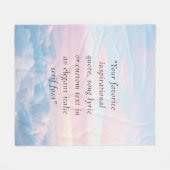 Elegant Modern Minimalist Custom Quote フリースブランケット (正面(横))