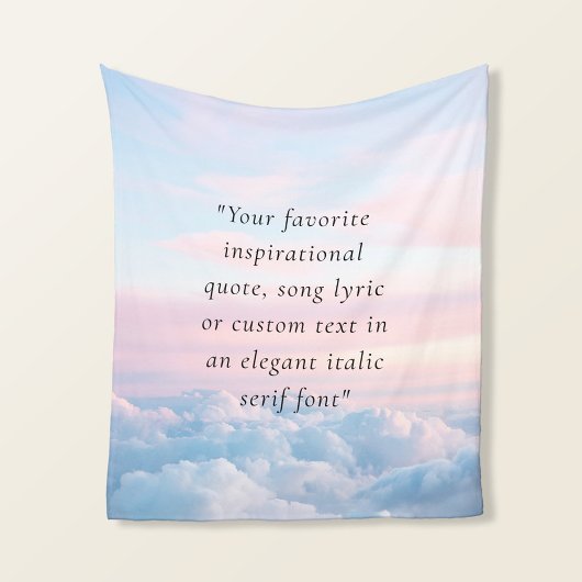 Elegant Modern Minimalist Custom Quote フリースブランケット