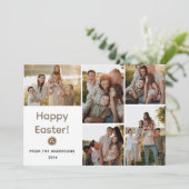 Elegant Modern Minimalist Happy Easter 5 Photo シーズンカード (スタンド正面)