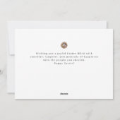 Elegant Modern Minimalist Happy Easter 5 Photo シーズンカード (裏面)