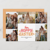 Elegant Modern Minimalist Happy Easter 5 Photo シーズンカード (正面/裏面)