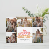 Elegant Modern Minimalist Happy Easter 5 Photo シーズンカード (スタンド正面)