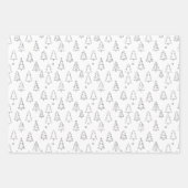 Elegant modern minimalist holly pattern ラッピングペーパーシート (正面3)