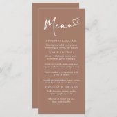 Elegant Modern Minimalist Light Brown Menu メニュー (正面/裏面)