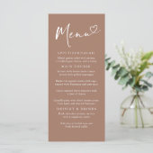 Elegant Modern Minimalist Light Brown Menu メニュー (スタンド正面)