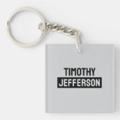 Elegant Modern Minimalist Own Name キーホルダー (正面)