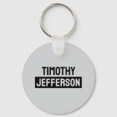 Elegant Modern Minimalist Own Name キーホルダー (正面)