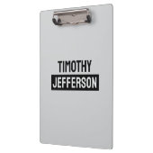 Elegant Modern Minimalist Own Name クリップボード (左)