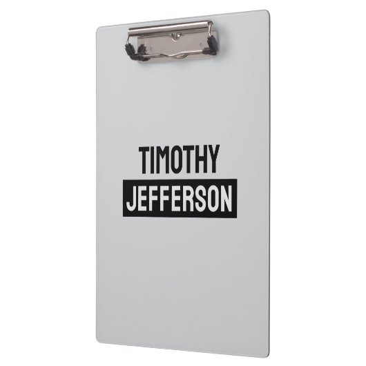 Elegant Modern Minimalist Own Name クリップボード (左)