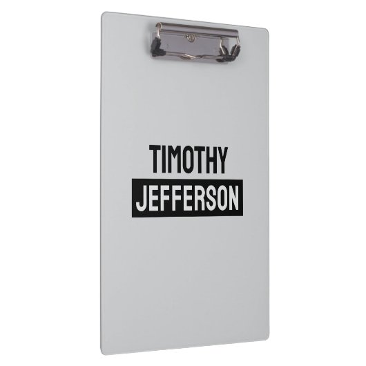 Elegant Modern Minimalist Own Name クリップボード (右)