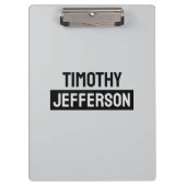 Elegant Modern Minimalist Own Name クリップボード (正面)