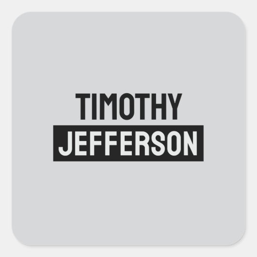 Elegant Modern Minimalist Own Name スクエアシール (正面)