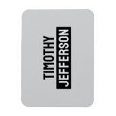 Elegant Modern Minimalist Own Name マグネット (縦)